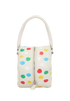 x Yayoi Kusama 2023 Square Bag, &pound;1,900, Handbags, Cream, Leather, Front view